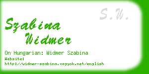 szabina widmer business card